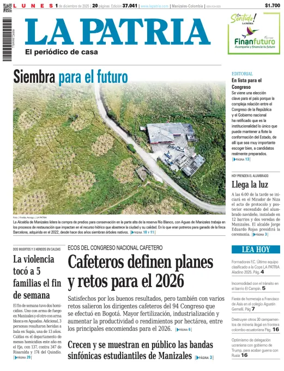 Cover of La Patria (Colombia)