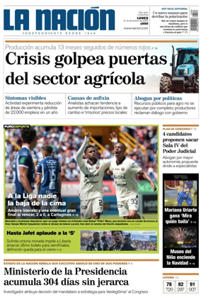 Cover of La Nacion (Costa Rica)