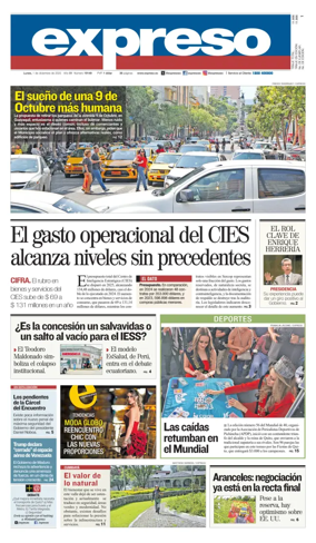 Cover of Diario Expreso
