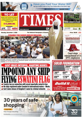 Cover of Times of Eswatini