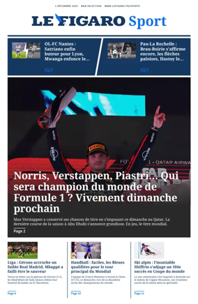 Cover of Le Figaro Sport