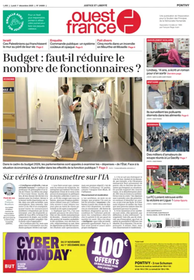 Cover of Ouest France (Pontivy)