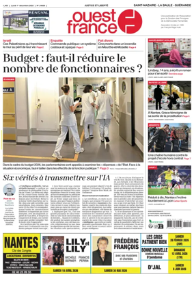 Cover of Ouest France (Saint-Nazaire)