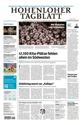 Cover of Hohenloher Tagblatt