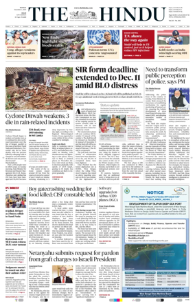 Cover of The Hindu (Delhi)