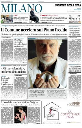 Cover of Corriere della Sera (Milano)