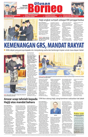 Cover of Utusan Borneo (Sabah)