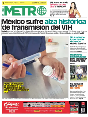 Cover of Publimetro Quintana Roo