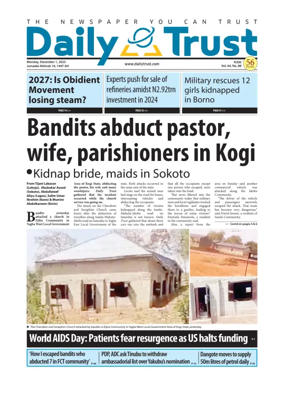 Cover of Daily Trust