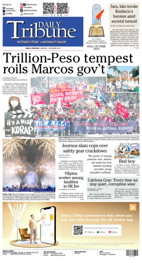 Cover of Daily Tribune (Philippines)