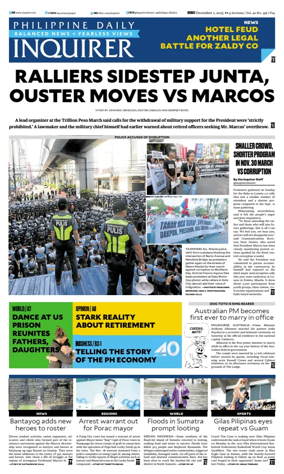 Cover of Philippine Daily Inquirer
