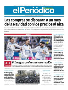 Cover of El Periódico Aragón