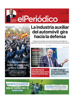 Cover of El Periódico de Catalunya (Castellano)