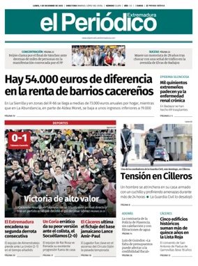 Cover of El Periódico Extremadura