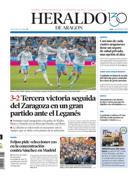 Cover of Heraldo de Aragón