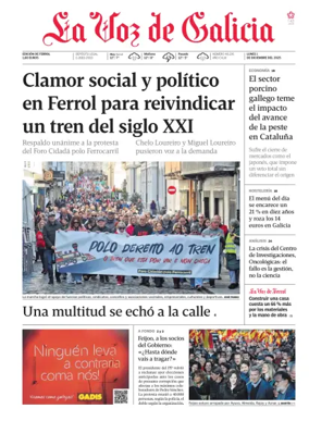 Cover of La Voz de Galicia (Ferrol)