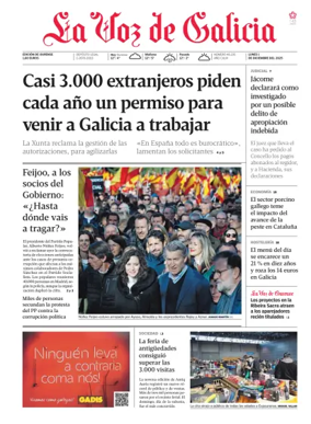 Cover of La Voz de Galicia (Ourense)