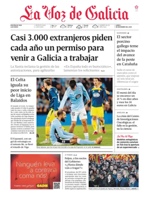 Cover of La Voz de Galicia (Vigo)