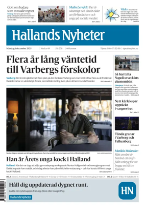 Cover of Hallands Nyheter