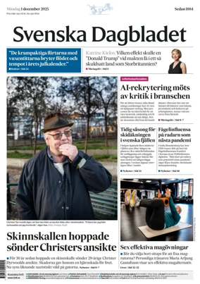 Cover of Svenska Dagbladet