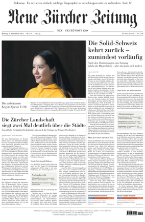 Cover of Neue Zürcher Zeitung