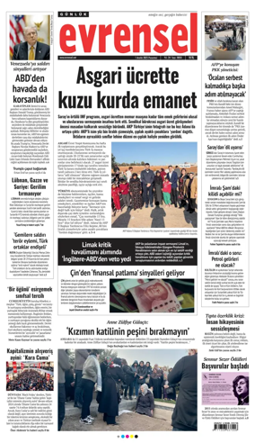 Cover of Evrensel Gazetesi