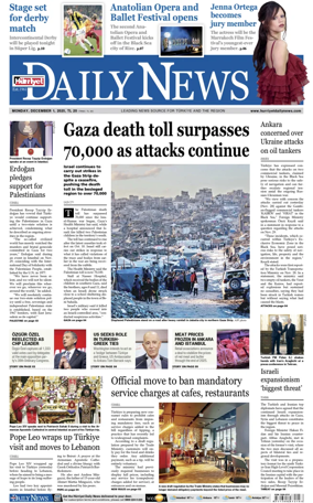 Cover of Hurriyet Daily News & Economic Review