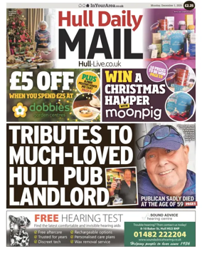 Cover of Hull Daily Mail