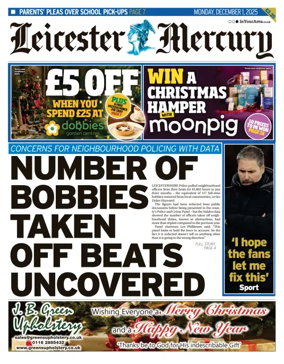 Cover of Leicester Mercury