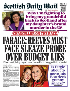 Cover of Scottish Daily Mail