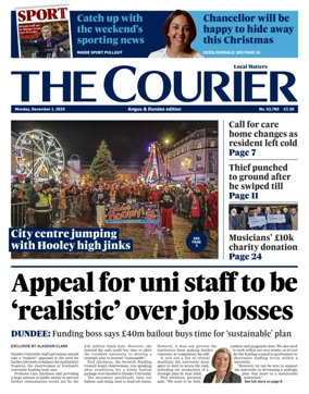 Cover of The Courier & Advertiser (Angus and The Mearns Edition)