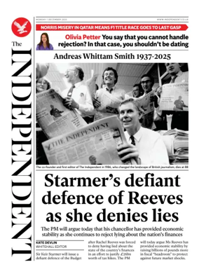 Cover of The Independent
