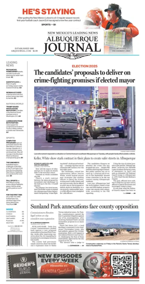 Cover of Albuquerque Journal