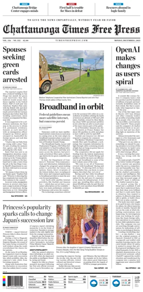 Cover of Chattanooga Times Free Press