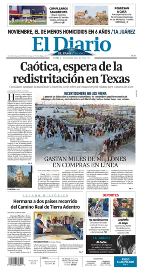 Cover of El Diario de El Paso