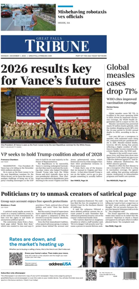 Cover of Great Falls Tribune