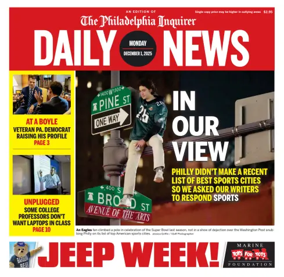 Cover of Philadelphia Daily News