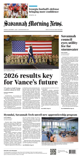 Cover of Savannah Morning News