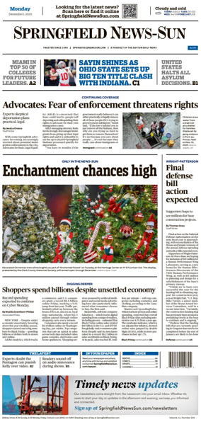 Cover of Springfield News-Sun