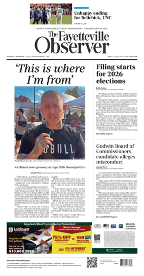 Cover of The Fayetteville Observer