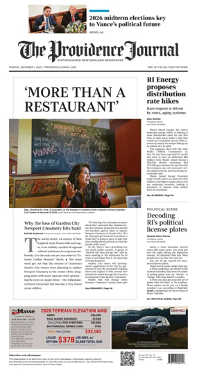 Cover of The Providence Journal