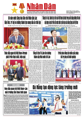 Cover of Nhan Dan newspaper