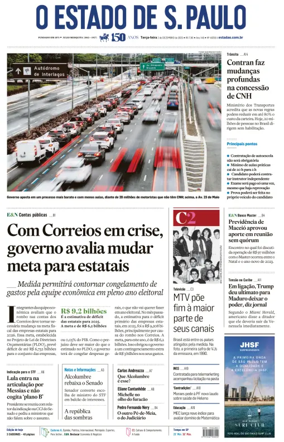 Cover of O Estado de S. Paulo