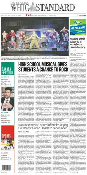 Cover of Kingston Whig-Standard