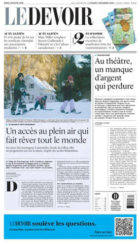 Cover of Le Devoir