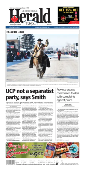 Cover of Lethbridge Herald
