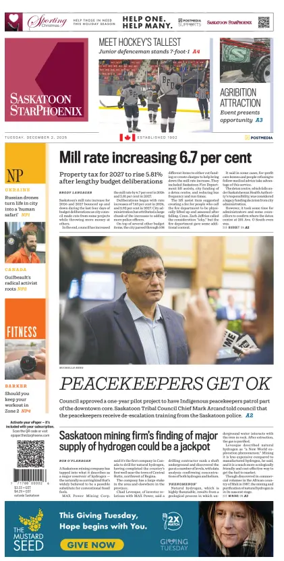 Cover of Saskatoon StarPhoenix