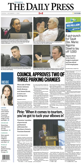 Cover of The Daily Press (Timmins)