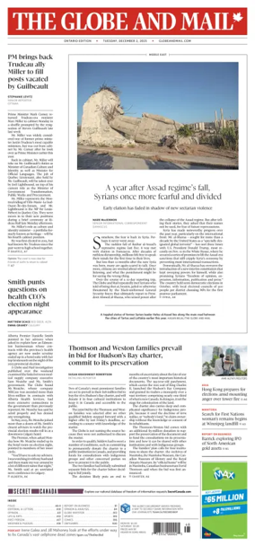 Cover of The Globe and Mail Metro (Ontario Edition)