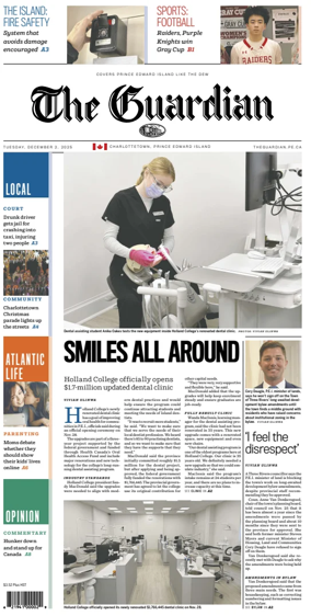 Cover of The Guardian (Charlottetown)